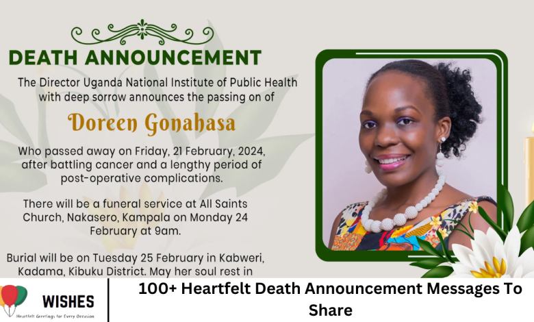 100+ Heartfelt Death Announcement Messages To Share